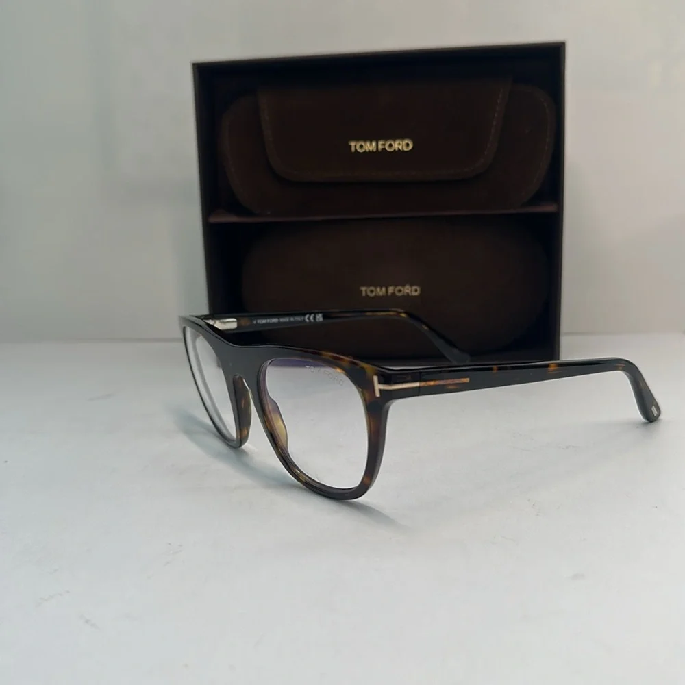 💯 - New Authentic Tom Ford FT5895-B 052 Dark Havana square Sunglasses